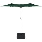 vidaXL Sombrilla doble con luces LED verde 316x240 cm vidaXL Sombrilla doble con luces LED verde 316x240 cm