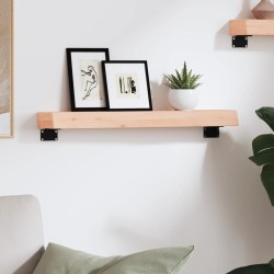 vidaXL Estante de pared madera maciza de roble sin tratar 60x10x6 cm