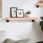 vidaXL Estante de pared madera maciza de roble sin tratar 60x10x6 cm vidaXL Estante de pared madera maciza de roble sin tratar 60x10x6 cm