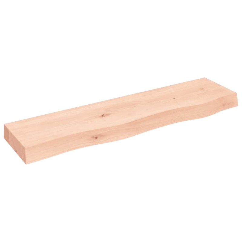vidaXL Estante de pared madera maciza de roble sin tratar 80x20x6 cm vidaXL Estante de pared madera maciza de roble sin tratar 80x20x6 cm