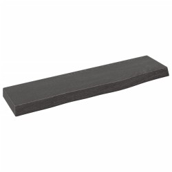 vidaXL Estante de pared madera roble tratada marrón oscuro 40x10x2 cm