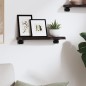 vidaXL Estante de pared madera roble tratada marrón oscuro 40x10x2 cm
