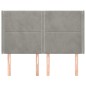 vidaXL Cabecero con orejas de terciopelo gris claro 147x16x118/128 cm vidaXL Cabecero con orejas de terciopelo gris claro 147x16x118/128 cm