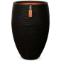 Capi Jarrón Nature Rib elegante Deluxe 40x60 cm negro KBLR1131 Capi Jarrón Nature Rib elegante Deluxe 40x60 cm negro KBLR1131