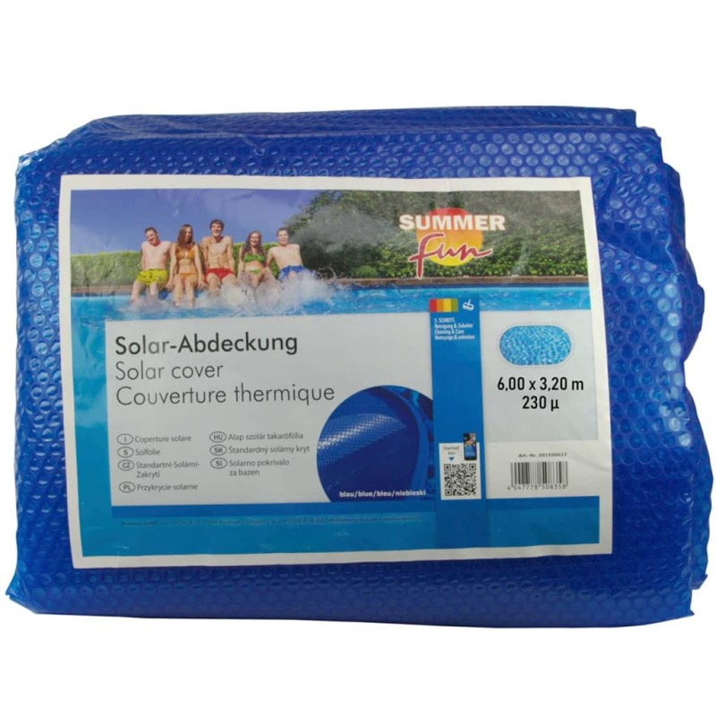 Summer Fun Cubierta solar para piscina ovalada PE azul 600x320 cm Summer Fun Cubierta solar para piscina ovalada PE azul 600x320 cm