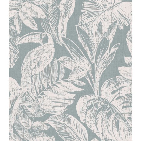 DUTCH WALLCOVERINGS Papel de pared Rebecca gris y blanco