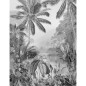 Komar Mural fotográfico Lac Tropical Black & White 200x270 cm Komar Mural fotográfico Lac Tropical Black & White 200x270 cm