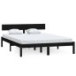 vidaXL Estructura de cama madera maciza de pino negra 140x200 cm vidaXL Estructura de cama madera maciza de pino negra 140x200 cm