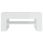 vidaXL Mesa de centro madera contrachapada blanco brillo 102x55x45 cm vidaXL Mesa de centro madera contrachapada blanco brillo 102x55x45 cm