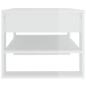 vidaXL Mesa de centro madera contrachapada blanco brillo 102x55x45 cm vidaXL Mesa de centro madera contrachapada blanco brillo 102x55x45 cm