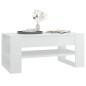 vidaXL Mesa de centro madera contrachapada blanco brillo 102x55x45 cm vidaXL Mesa de centro madera contrachapada blanco brillo 102x55x45 cm