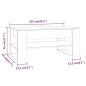 vidaXL Mesa de centro madera contrachapada blanco brillo 102x55x45 cm vidaXL Mesa de centro madera contrachapada blanco brillo 102x55x45 cm