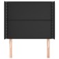 vidaXL Cabecero con orejas de cuero sintético negro 83x16x118/128 cm