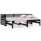 vidaXL Sofá cama extraíble madera maciza de pino negro 2x(90x190) cm vidaXL Sofá cama extraíble madera maciza de pino negro 2x(90x190) cm