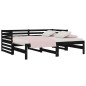 vidaXL Sofá cama extraíble madera maciza de pino negro 2x(90x190) cm vidaXL Sofá cama extraíble madera maciza de pino negro 2x(90x190) cm
