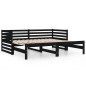 vidaXL Sofá cama extraíble madera maciza de pino negro 2x(90x190) cm vidaXL Sofá cama extraíble madera maciza de pino negro 2x(90x190) cm