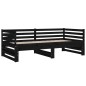 vidaXL Sofá cama extraíble madera maciza de pino negro 2x(90x190) cm vidaXL Sofá cama extraíble madera maciza de pino negro 2x(90x190) cm