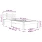 vidaXL Estructura cama madera maciza individual marrón miel 75x190 cm vidaXL Estructura cama madera maciza individual marrón miel 75x190 cm