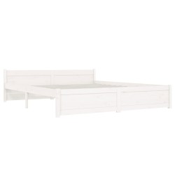 vidaXL Estructura de cama de madera maciza blanco 160x200 cm