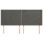 vidaXL Cabecero con orejas de terciopelo gris oscuro 163x16x118/128 cm