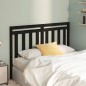 vidaXL Cabecero de cama madera maciza de pino negro 141x4x100 cm vidaXL Cabecero de cama madera maciza de pino negro 141x4x100 cm