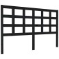 vidaXL Cabecero de cama madera maciza de pino negro 156x4x100 cm vidaXL Cabecero de cama madera maciza de pino negro 156x4x100 cm