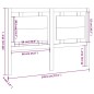 vidaXL Cabecero de cama madera maciza pino marrón miel 145,5x4x100 cm vidaXL Cabecero de cama madera maciza pino marrón miel 145,5x4x100 cm
