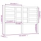 vidaXL Cabecero de cama madera maciza de pino 141x4x104 cm
