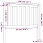 vidaXL Cabecero de cama madera maciza de pino negro 106x6x101 cm vidaXL Cabecero de cama madera maciza de pino negro 106x6x101 cm