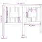 vidaXL Cabecero madera maciza de pino gris 141x4x100 cm