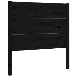 vidaXL Cabecero madera maciza de pino negro 81x4x100 cm