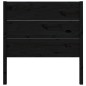 vidaXL Cabecero madera maciza de pino negro 81x4x100 cm vidaXL Cabecero madera maciza de pino negro 81x4x100 cm