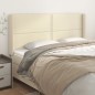 vidaXL Cabecero con orejas cuero sintético crema 183x16x118/128 cm vidaXL Cabecero con orejas cuero sintético crema 183x16x118/128 cm