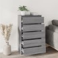 vidaXL Cajonera de madera contrachapada gris Sonoma 60x36x103 cm vidaXL Cajonera de madera contrachapada gris Sonoma 60x36x103 cm