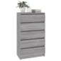 vidaXL Cajonera de madera contrachapada gris Sonoma 60x36x103 cm vidaXL Cajonera de madera contrachapada gris Sonoma 60x36x103 cm