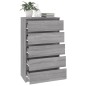 vidaXL Cajonera de madera contrachapada gris Sonoma 60x36x103 cm vidaXL Cajonera de madera contrachapada gris Sonoma 60x36x103 cm