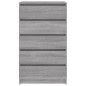 vidaXL Cajonera de madera contrachapada gris Sonoma 60x36x103 cm vidaXL Cajonera de madera contrachapada gris Sonoma 60x36x103 cm