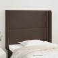 vidaXL Cabecero con orejas de cuero sintético marrón 103x16x118/128 cm vidaXL Cabecero con orejas de cuero sintético marrón 103x16x118/128 cm