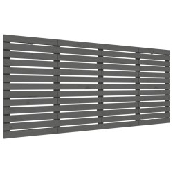 vidaXL Cabecero de cama de pared madera maciza pino gris 156x3x91,5 cm