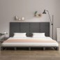 vidaXL Cabecero de cama de pared madera maciza pino gris 156x3x91,5 cm vidaXL Cabecero de cama de pared madera maciza pino gris 156x3x91,5 cm