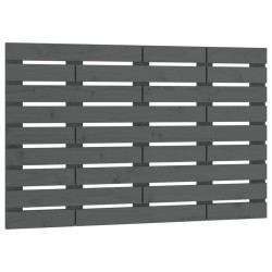 vidaXL Cabecero de cama de pared madera maciza pino gris 106x3x63 cm