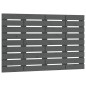 vidaXL Cabecero de cama de pared madera maciza pino gris 106x3x63 cm
