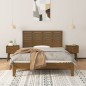 vidaXL Cabecero cama pared madera maciza pino marrón miel 156x3x63 cm vidaXL Cabecero cama pared madera maciza pino marrón miel 156x3x63 cm