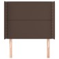 vidaXL Cabecero con orejas de cuero sintético marrón 103x16x118/128 cm vidaXL Cabecero con orejas de cuero sintético marrón 103x16x118/128 cm