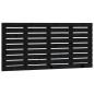 vidaXL Cabecero de cama de pared madera maciza pino negro 141x3x63 cm vidaXL Cabecero de cama de pared madera maciza pino negro 141x3x63 cm