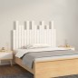 vidaXL Cabecero de cama de pared madera maciza pino blanco 108x3x80 cm vidaXL Cabecero de cama de pared madera maciza pino blanco 108x3x80 cm