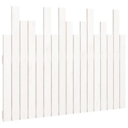vidaXL Cabecero de cama de pared madera maciza pino blanco 108x3x80 cm