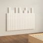 vidaXL Cabecero de cama de pared madera maciza pino blanco 108x3x80 cm vidaXL Cabecero de cama de pared madera maciza pino blanco 108x3x80 cm