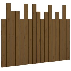 vidaXL Cabecero cama pared madera maciza pino marrón miel 108x3x80 cm