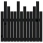 vidaXL Cabecero de cama pared madera maciza pino negro 82,5x3x80 cm vidaXL Cabecero de cama pared madera maciza pino negro 82,5x3x80 cm